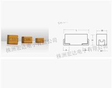 CA45L型模压片式固体电解质钽电容器